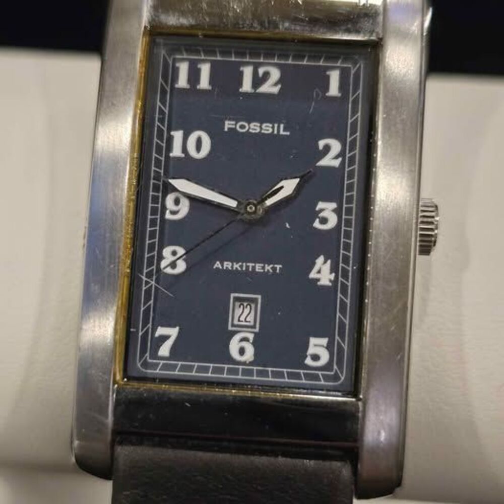 Vintage Fossil Arkitekt Tank watch. Still has a tag on it!